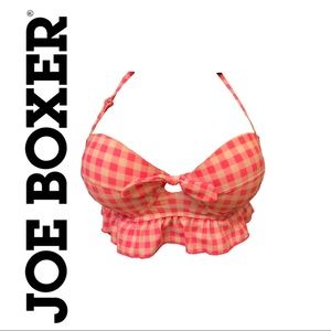 ⚡️Joe Boxer plaid check halter bra top